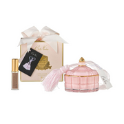 Cote Noire Art Deco Candle Pink & Gold Pink Champagne (Small 200g) - Beauty Affairs1